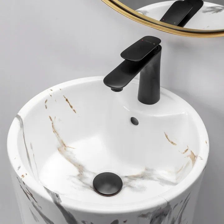 Umywalka Wolnostojąca Rea Blanka Marble Biały 40 X 40 - 8