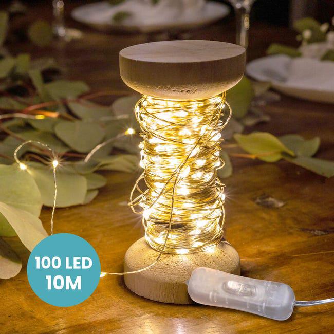 Oświetlenie dekoracyjne LED 10 m srebrne - Oświetlenie dekoracyjne LED z cewką 10 m - Oświetlenie dekoracyjne LED do dekoracji pomieszczeń