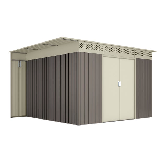 Casetta da giardino con legnaia Orebro 8,96m2 - 10 anni di garanzia - 333x269x189 cm