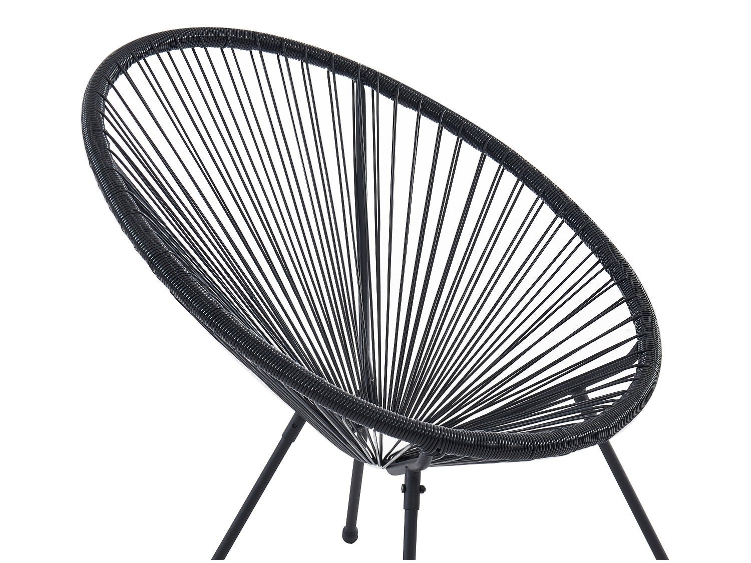 Lot de 2 fauteuils de jardin en fils de résine tressés - Noir - ALIOS III de MYLIA - 6