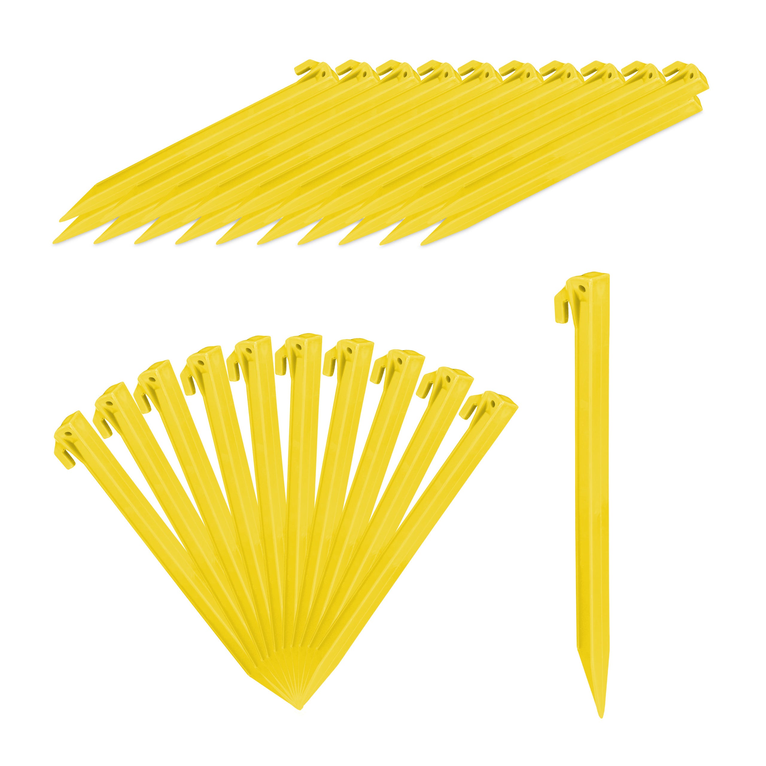 Relaxdays Lot 100 Piquets Sardines Tente 22 Cm Acier – Fixation Solide Pour Camping & Plage