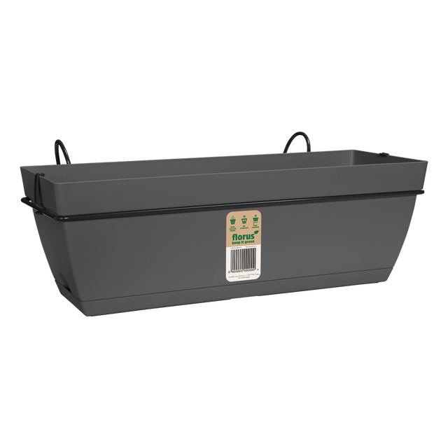 Florus Paris Kit Balconnière 50 - Gris - L 49 x B 27.5 x H 0 cm - Balcon - 100% recyclé