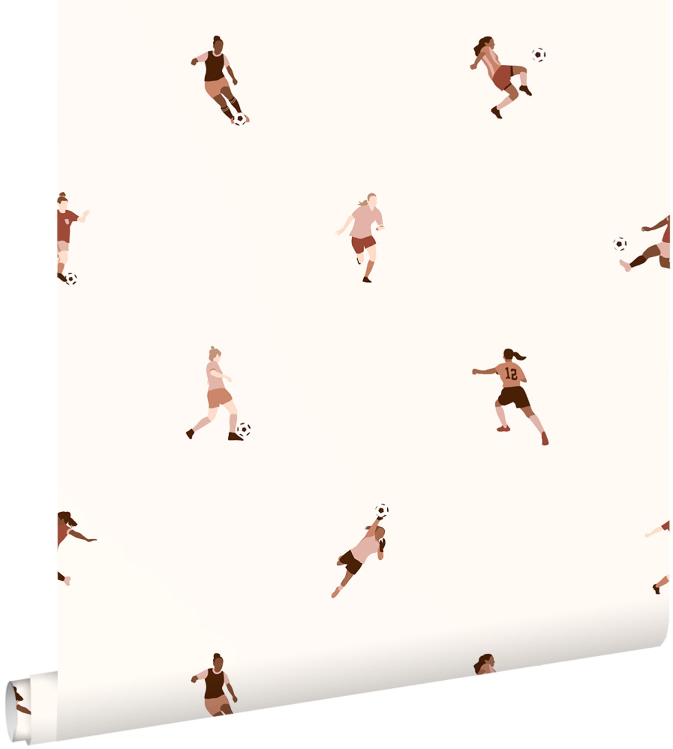 Tapeta piłkarki białymIterakoty różowej - 50 x 900 cm - ESTAHOME