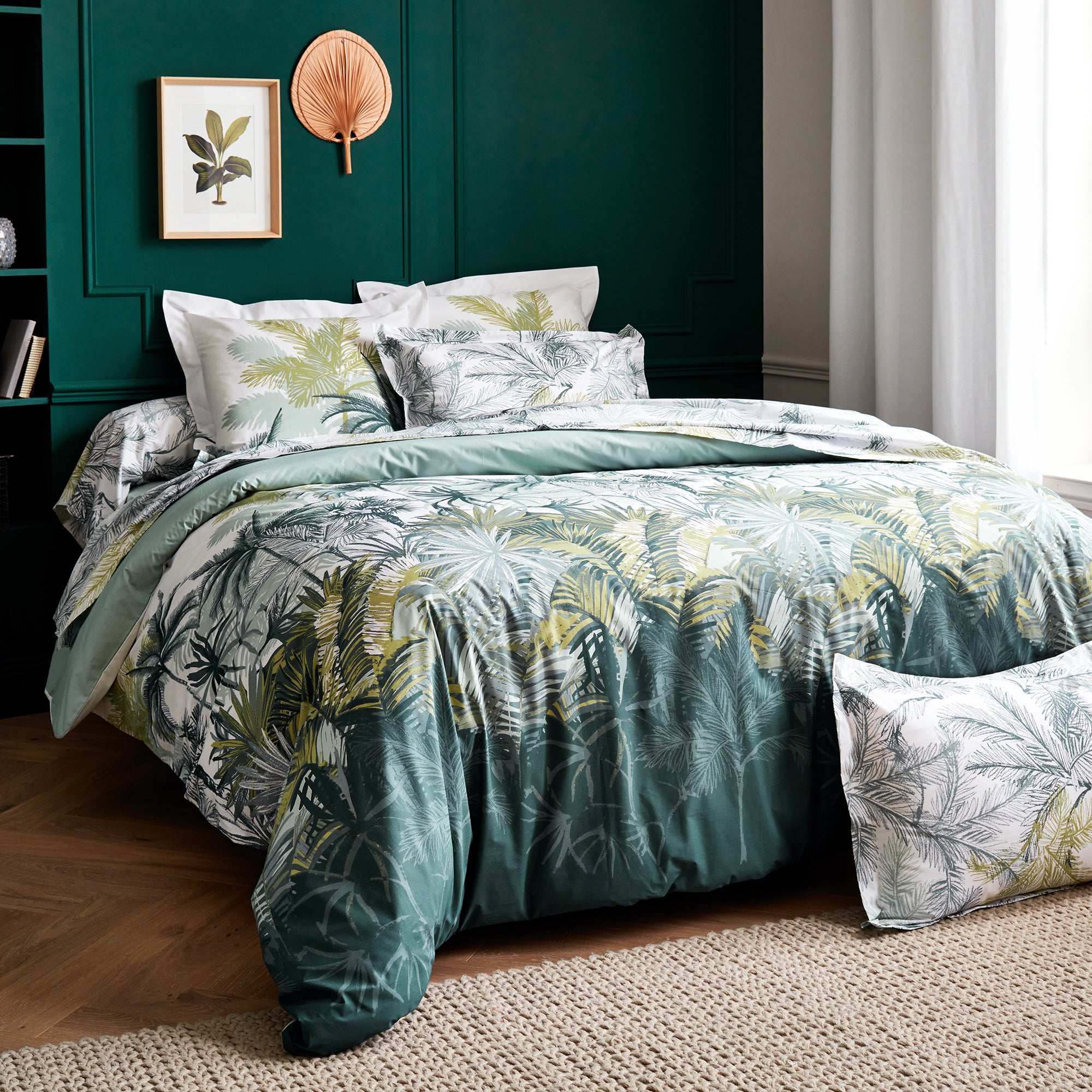 Drap plat 280x325 cm percale coton TRINIDAD mousson - 2