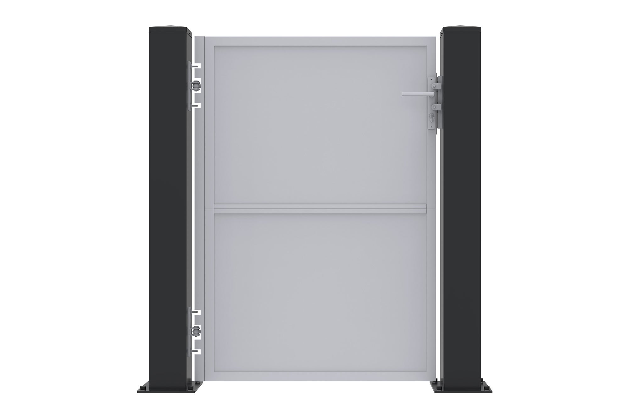 Lot de 2 poteaux en fer CARMO 15x15cm H.145cm noir - 6
