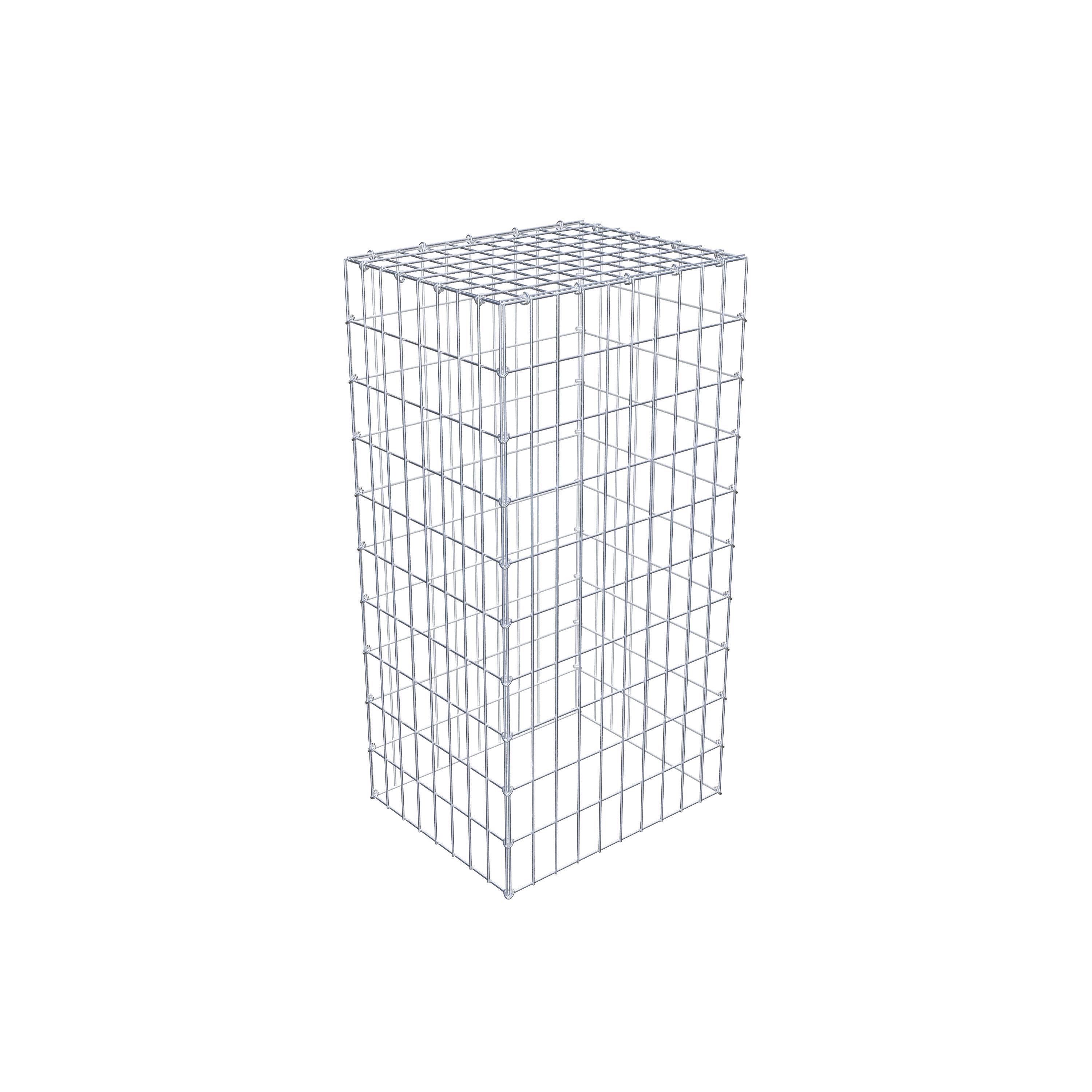 Gavión para apilar en acero galvanizado 100x40x50cm (LxAxP), malla 5 x 10cm, Anillo en C, sin rejilla inferior - 3