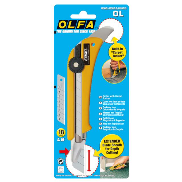 Olfa Couteau à tapis OL - 18mm - jaune