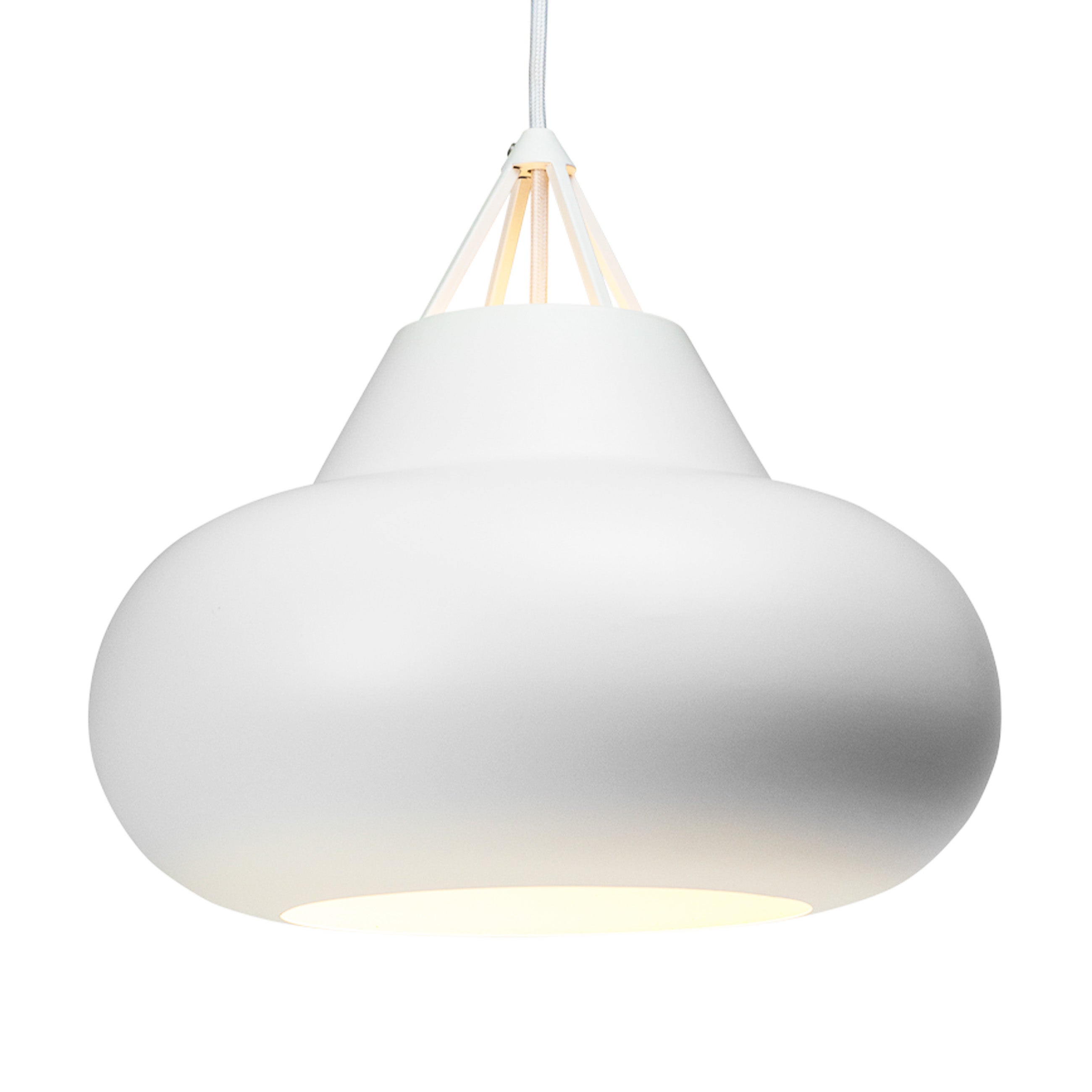Suspension en métal blanc mat, h 25,9 cm d 29 cm Polo - DYBERG LARSEN - 3