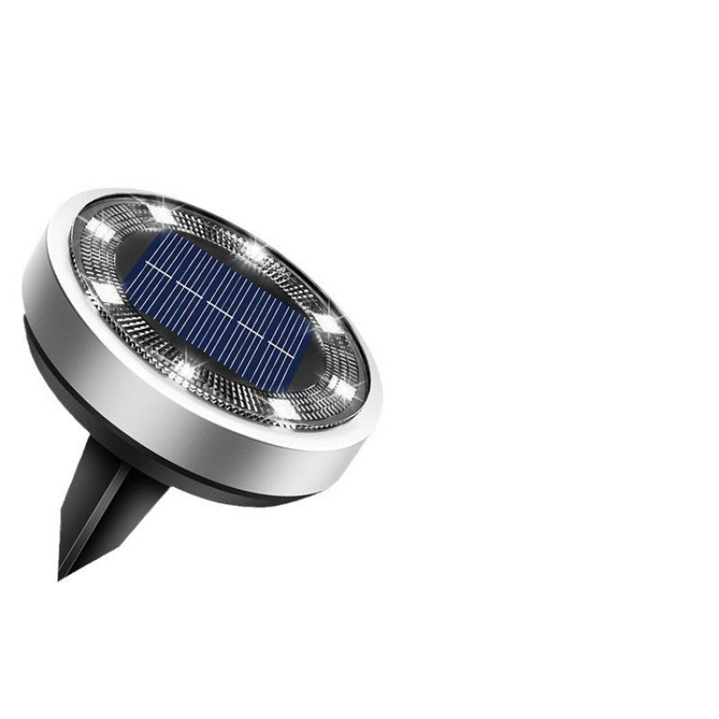 Zestaw 4 solarnych lamp gruntowych, 8 LED, wodoodporne IP65, do podjazdów, trawników, patio, ścieżek