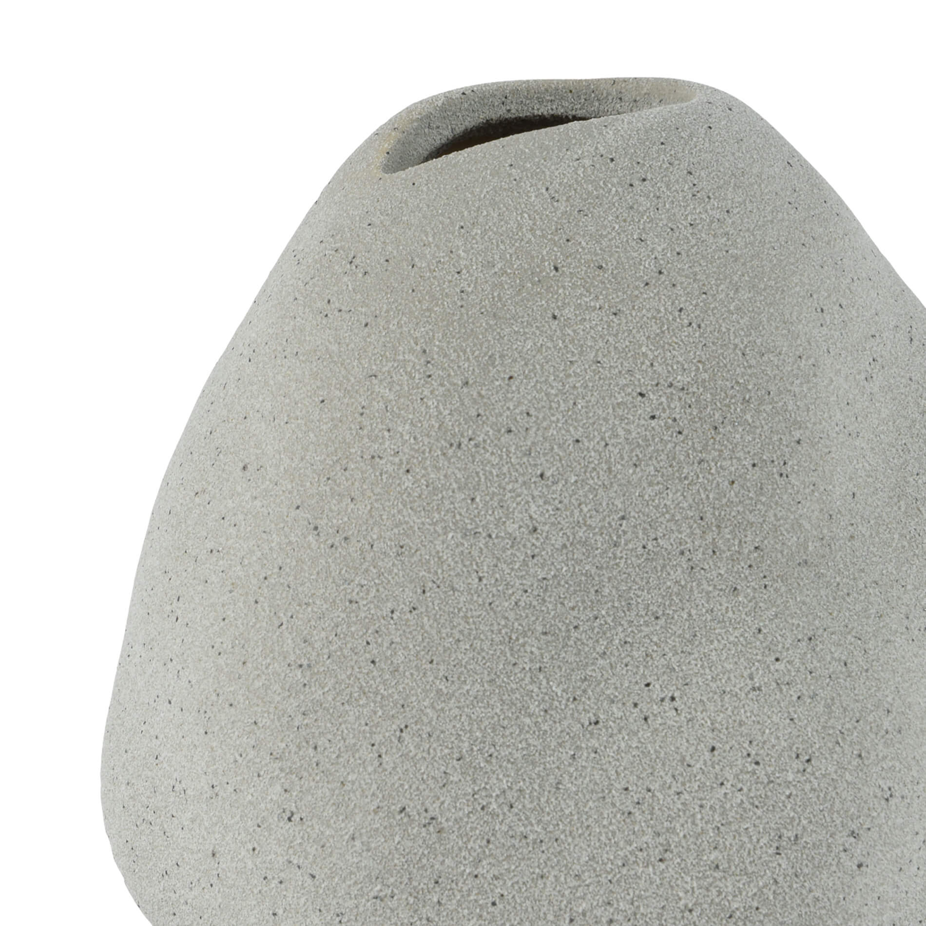 Vaso Decorativo Rebecca Mobili Badayer 10x11x11 Gres Grigio - 4