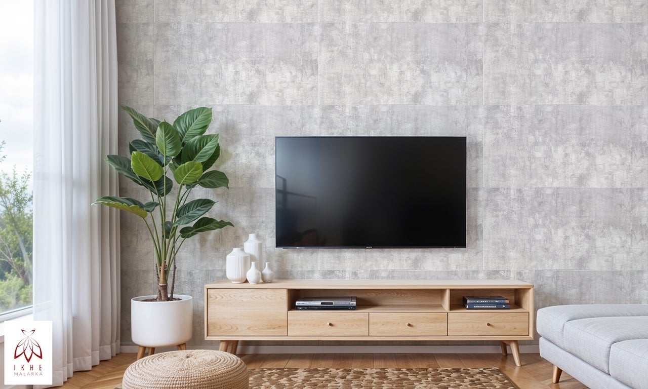 Panneaux muraux en polystyrène XPS effet béton gris clair – Revêtement mural et plafond imitation béton – 3 mm – 100x50 cm – 0,5 m² – 127XL - 2