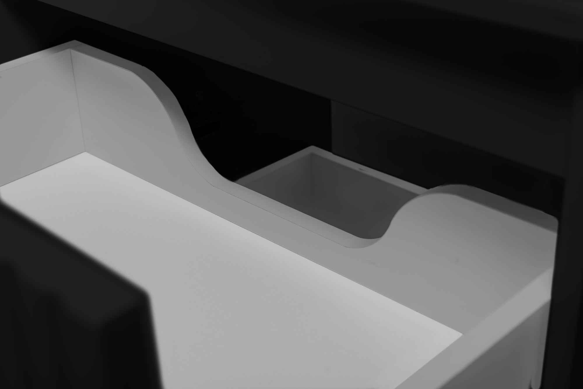 Meuble sous double vasque avec plan sur pieds FLOW noir 120 cm - 10