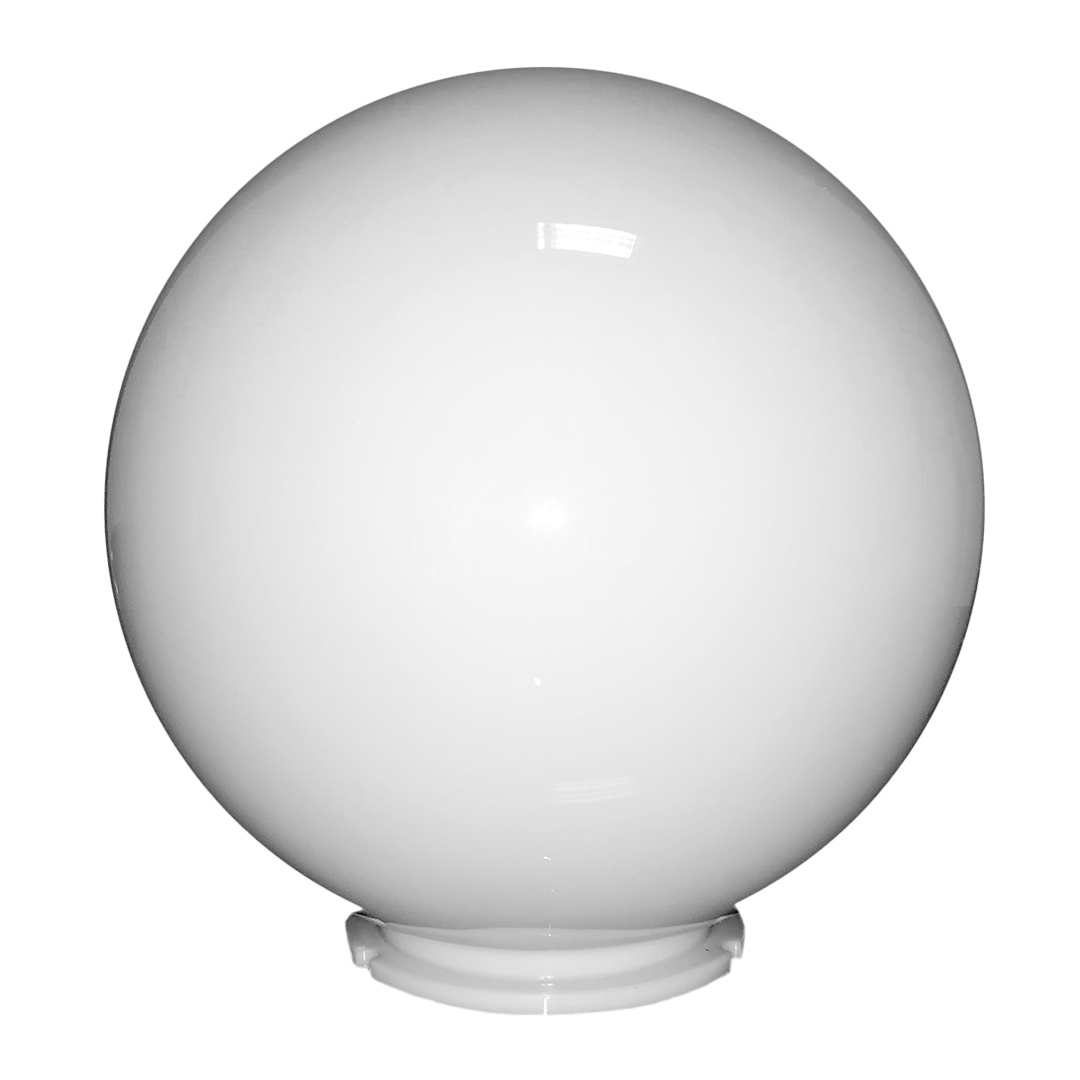 Kit Éclairage Extérieur EXTRUMOL - Globe Opale 45 Cm + Base Blanche E27, Pour Jardin Ou Parc