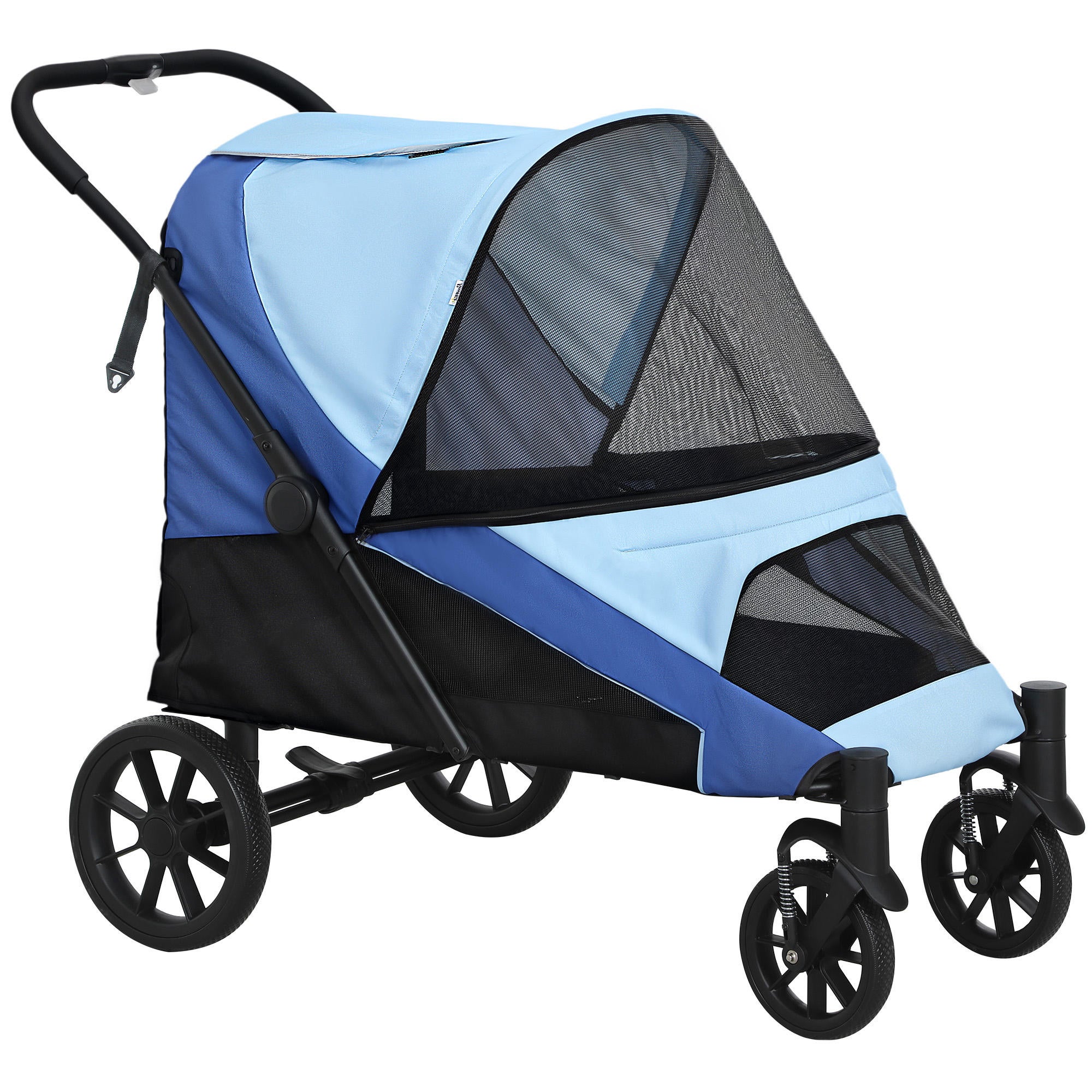 Carrito para Perros PawHut Tela Oxford, Acero Azul 124x67x100 cm ...