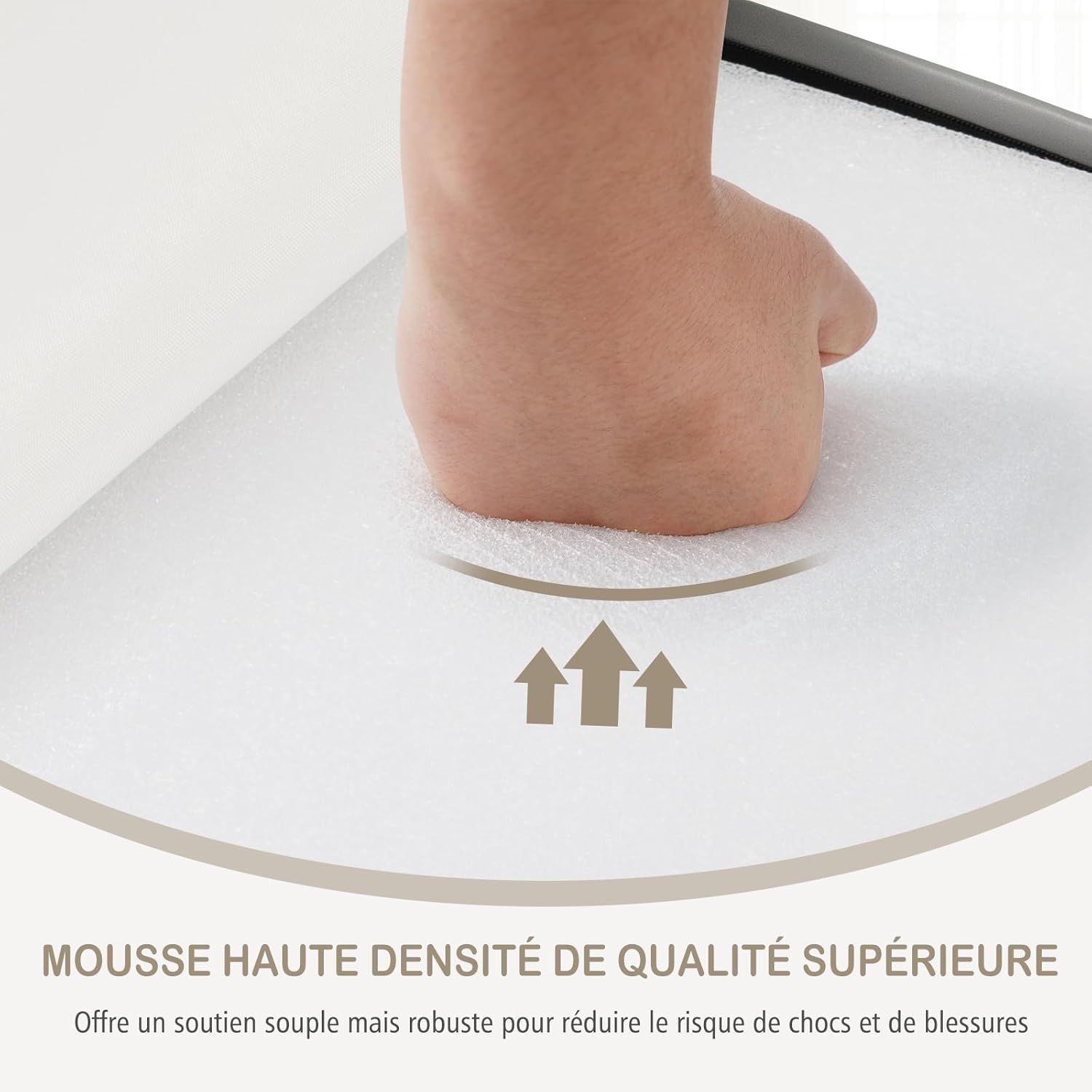 6 PCS Parcours Motricité Bébé en Mousse EPE, Module Motricité Bébé Différentes Formes & Couleurs, Jouet Montessorri d'apprentissage pour 1 Ans+ Blanc - 5