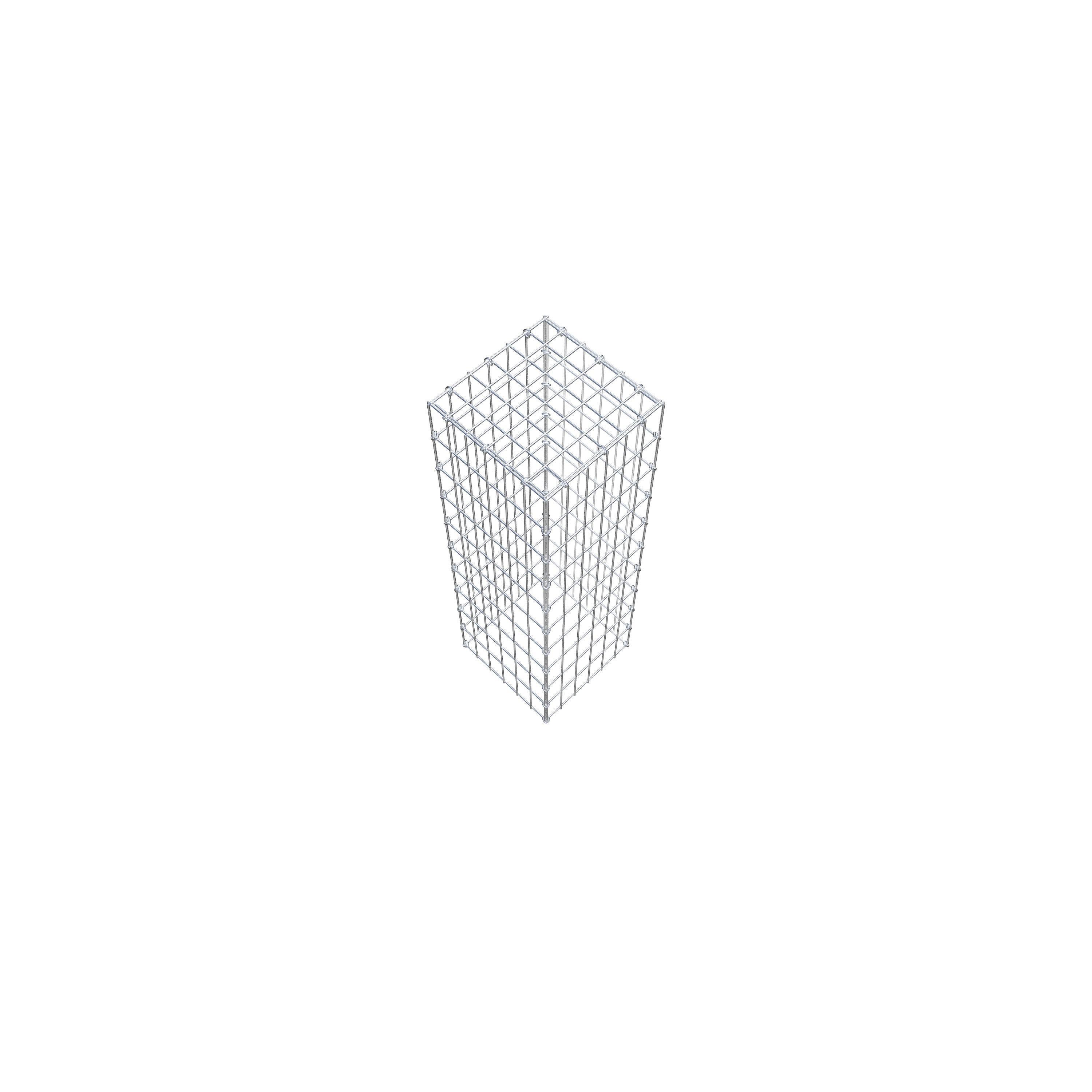 Gavión para apilar en acero galvanizado 100x30x30cm (LxAxP), malla 5 x 10cm, Anillo en C, sin rejilla inferior - 4