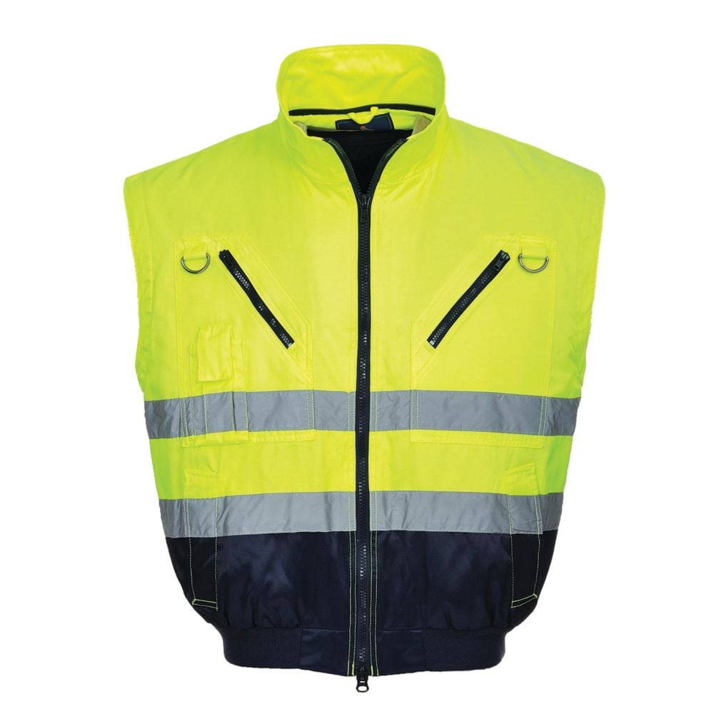 Blouson pilote Portwest 3 en 1 haute visibilité Jaune / Marine S - 2