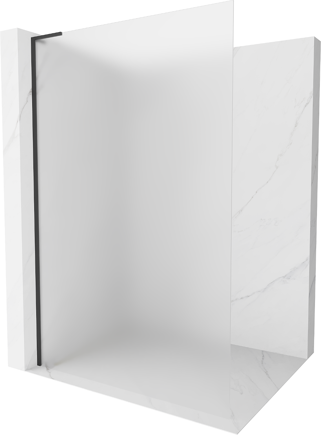Mexen Kioto L ścianka prysznicowa Walk-in 90 x 200 cm, szron, czarna - 800-090-103-70-30
