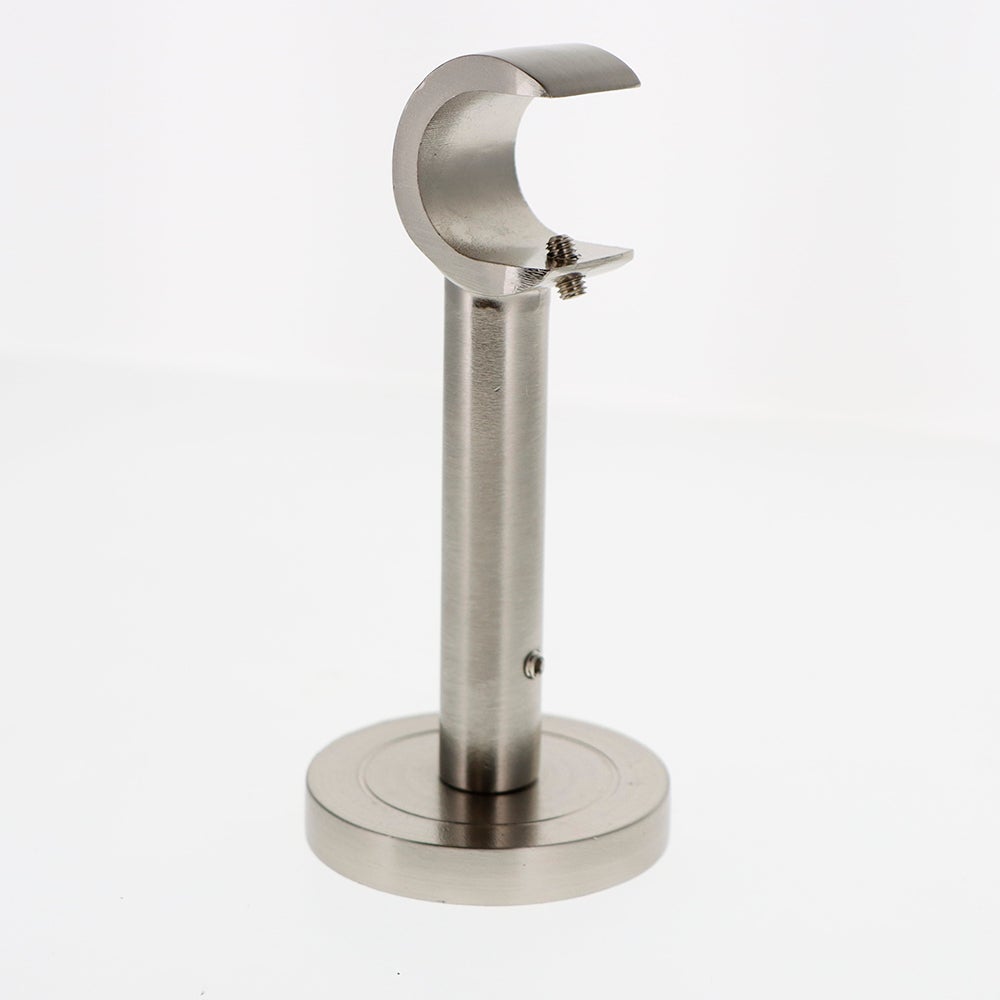 Suporte de parede 10cm para varões de cortina diâmetro 20mm em níquel mate - BOULET - 3
