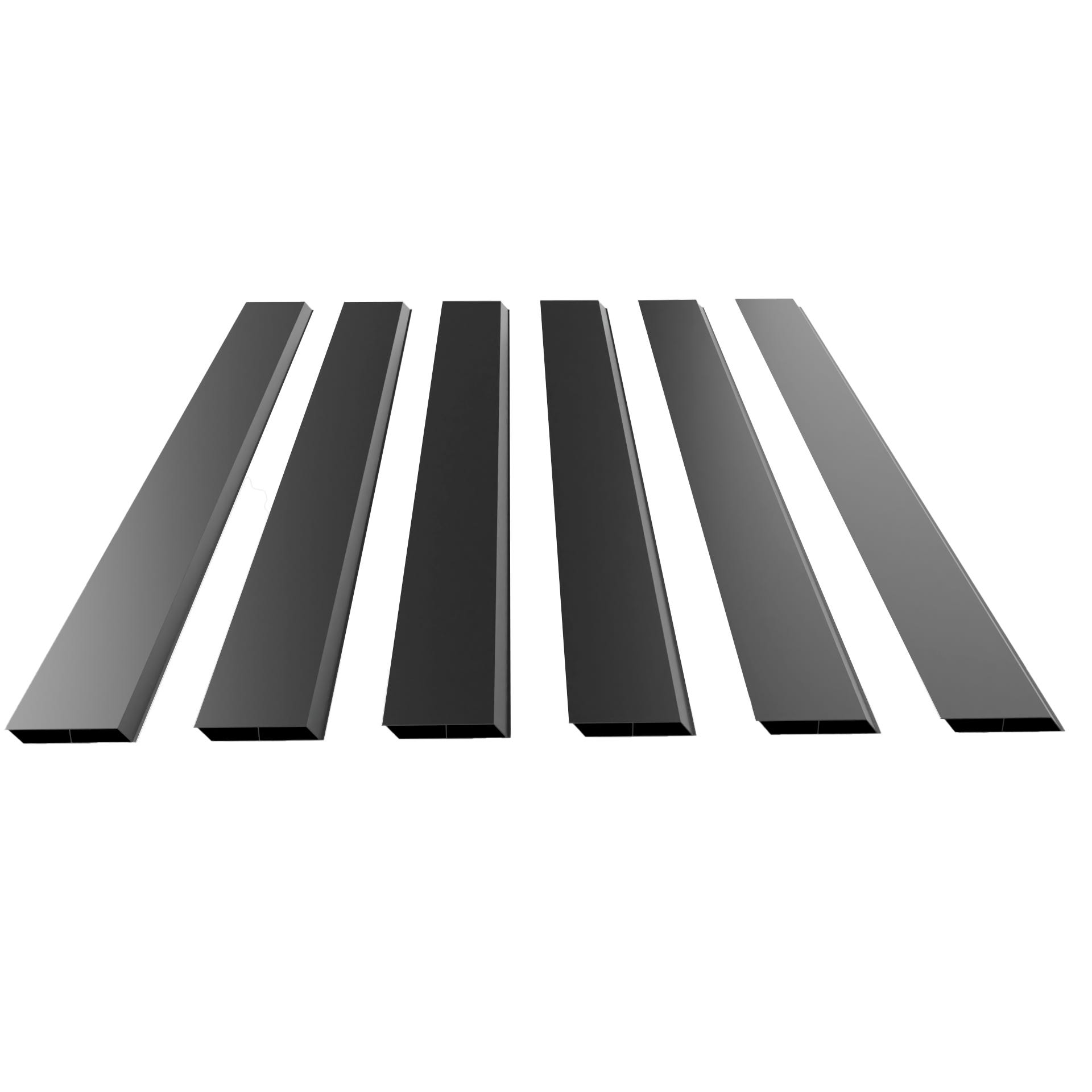 Pack de 6 lames en aluminium anthracite pour clôture de 177 x 15 x 2 cm - 4