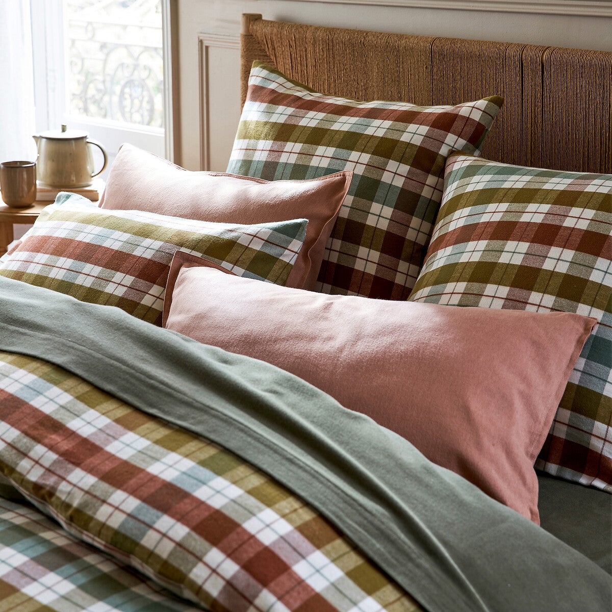 Housse de couette flanelle, Molgan - Carreaux - 260 x 240 cm - 4