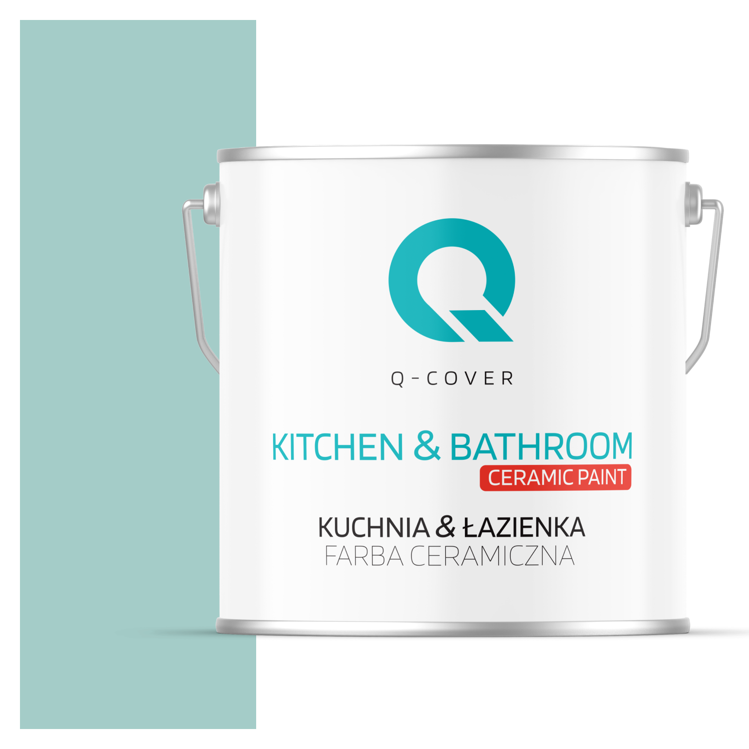 Farba Ceramiczna Kuchnia &amp; Łazienka Q-Cover Miętowy H1553 Głęboki Mat 5L