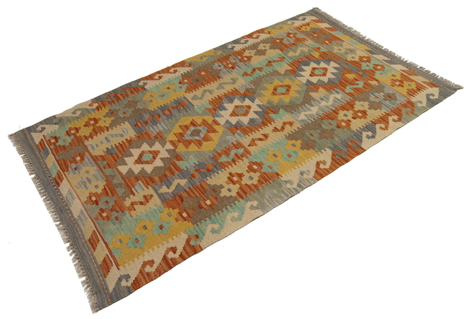 130x76 cm Oryginalny, ręcznie robiony kilim Klasyczny styl - Łatwy do czyszczenia