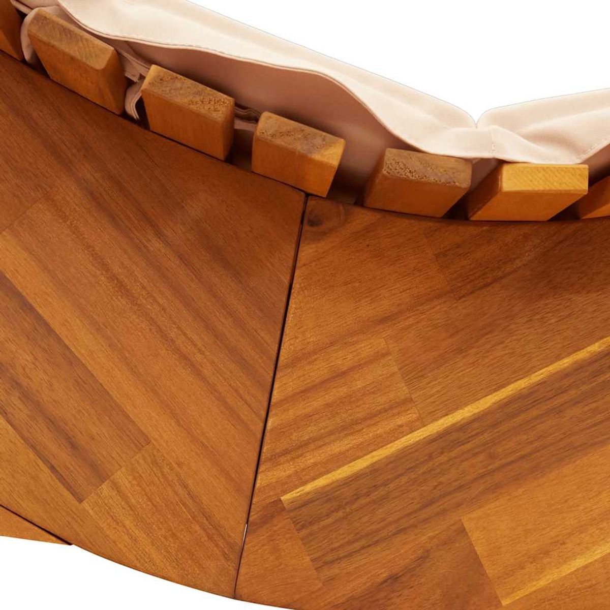 Tumbona mecedora con cojín de madera maciza de acacia v5046 Unico / Marrón - 5