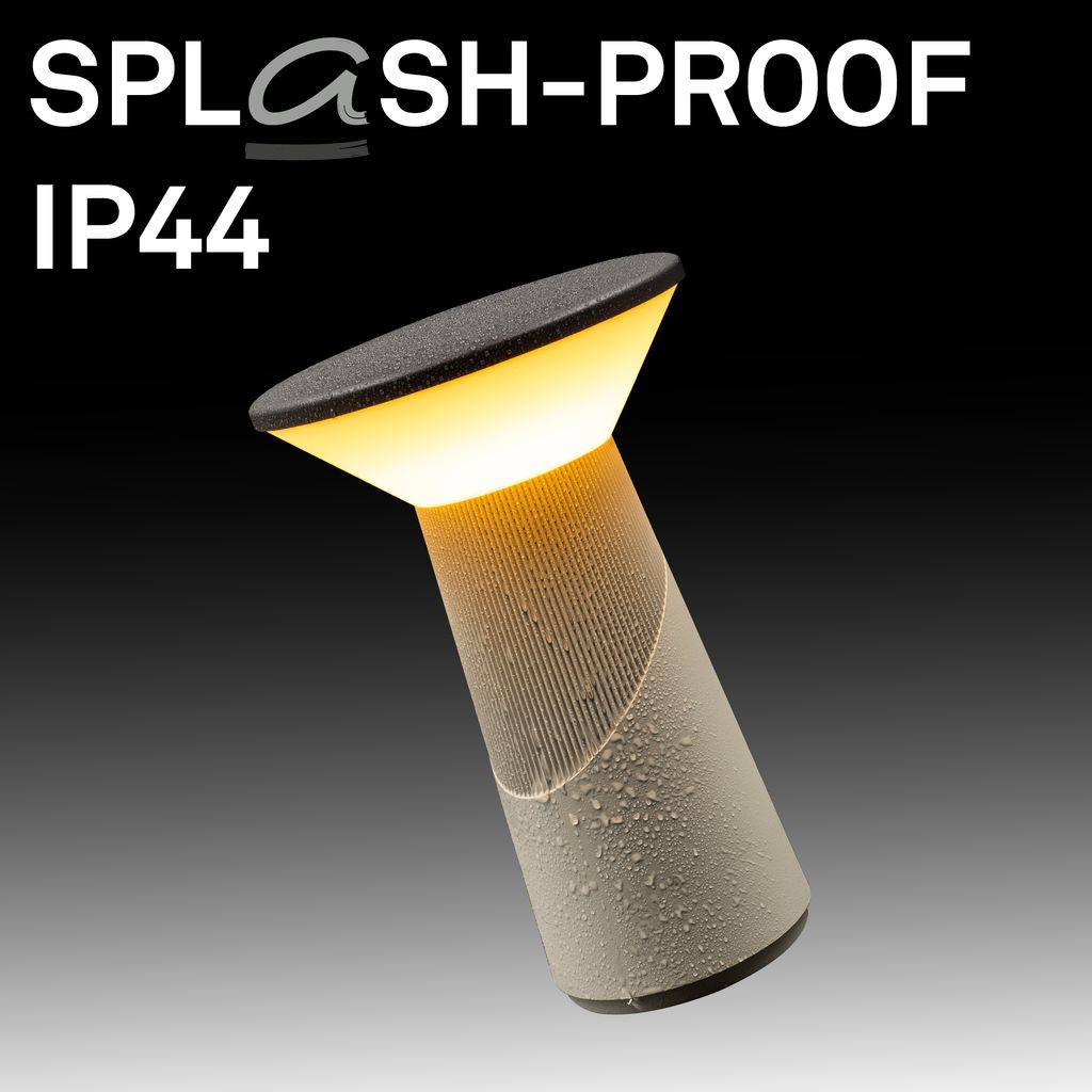 Lampe de table LED - German Design Award - Sans fil - Intensité variable - 15 x 24 cm - Blanc chaud - 2,6 W 200 lm - Briloner - 5