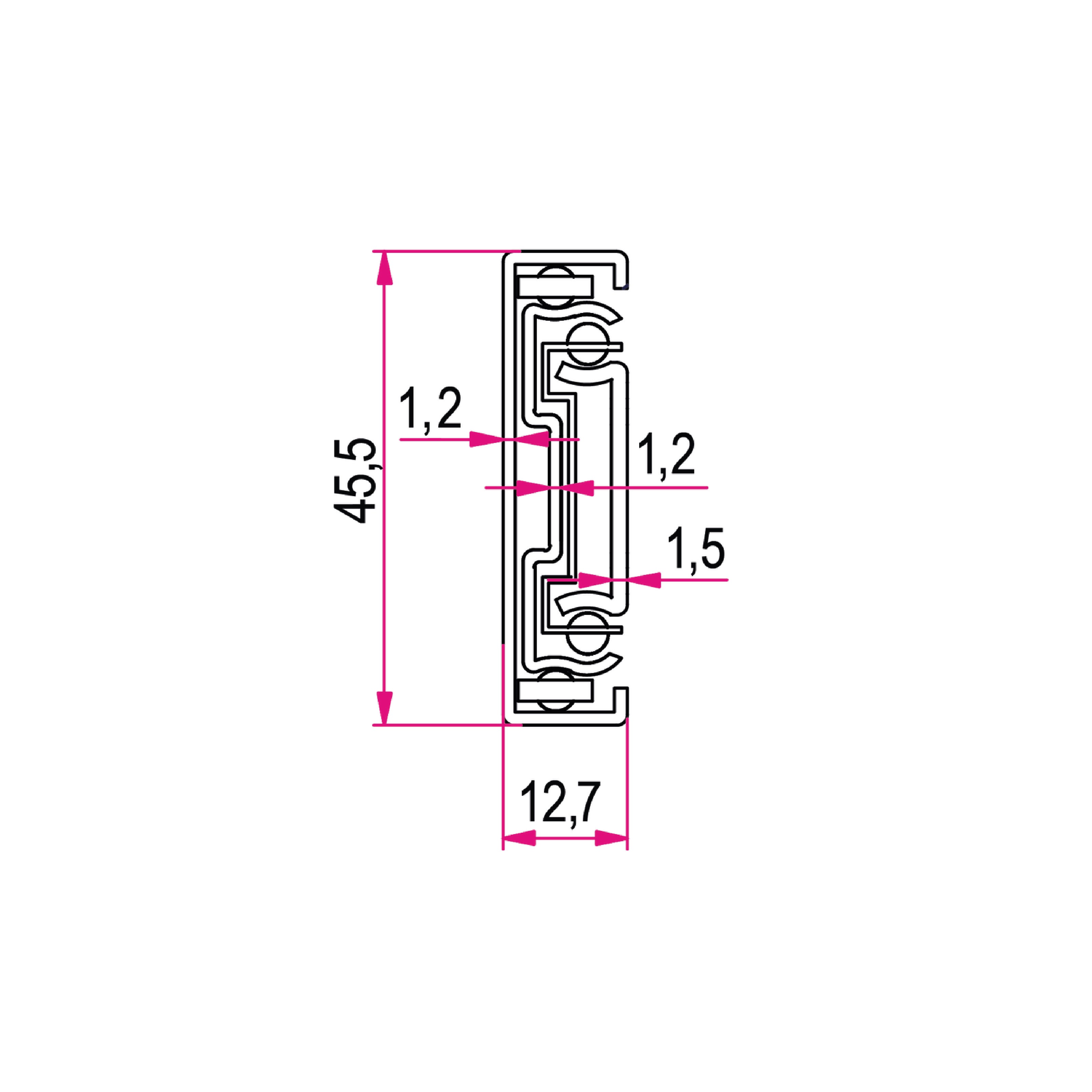 48 - 1000 mm PAR DE GUIAS DE RÓTULAS PARA GAVETA, FECHO STANDARD, EXTENSÃO TOTAL, CAPACIDADE DE CARGA 45 KG (2 PEÇAS) MONTAGEM LATERAL - 2