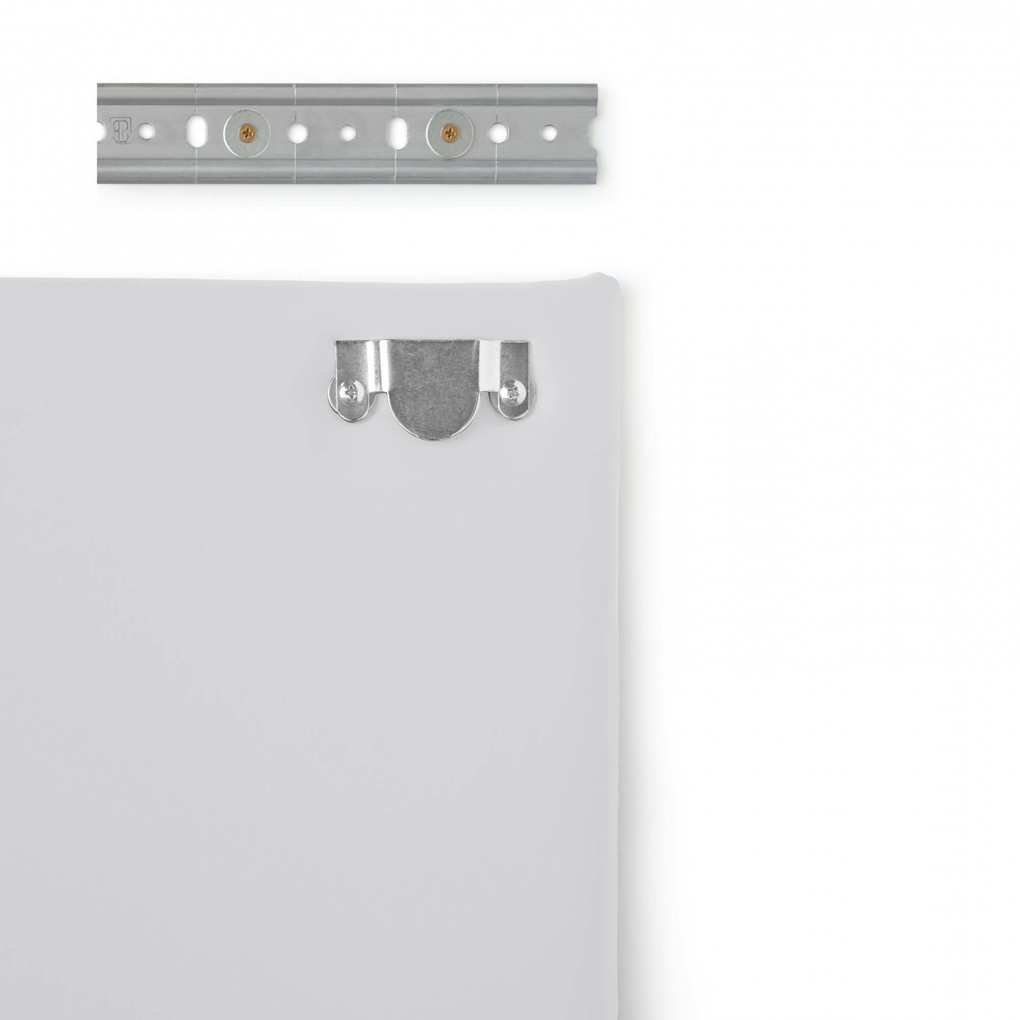 Lit simple Cleziana, tête de lit murale en simili cuir, 100% Made in Italy, adapté pour un lit simple, 90x60 cm, Blanc - 4