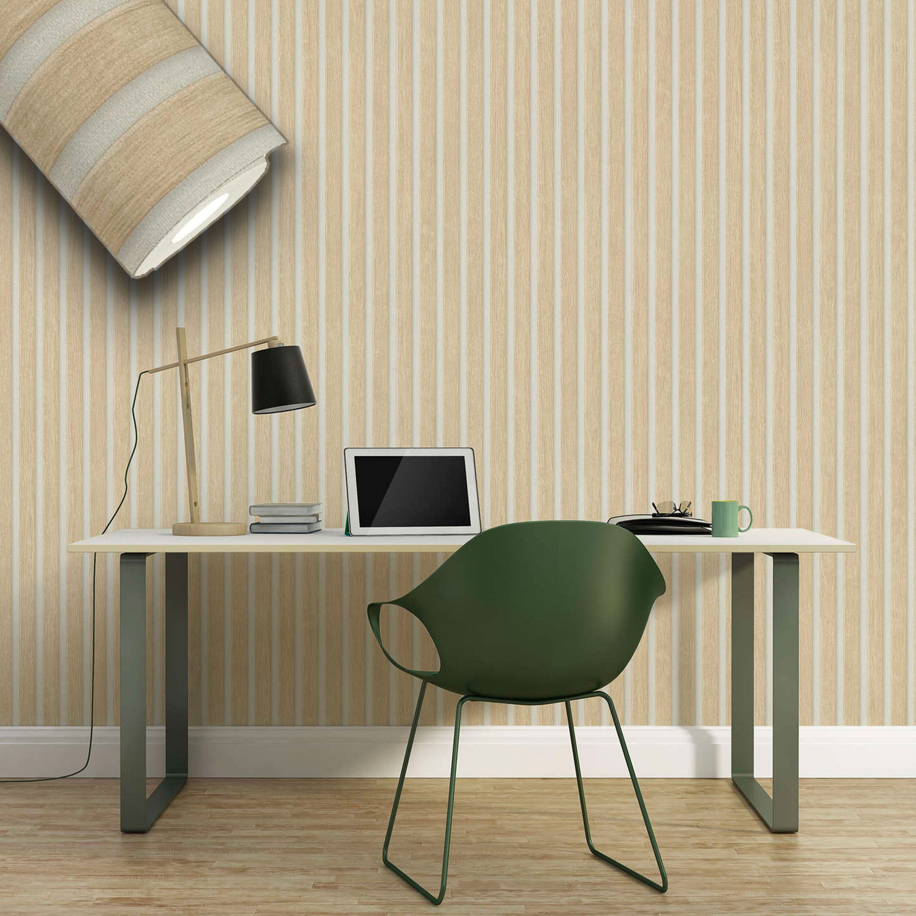 Rivestimento Boiserie In TNT Effetto Rovere - Rotolo 1,06x5 Metri - Foto 10