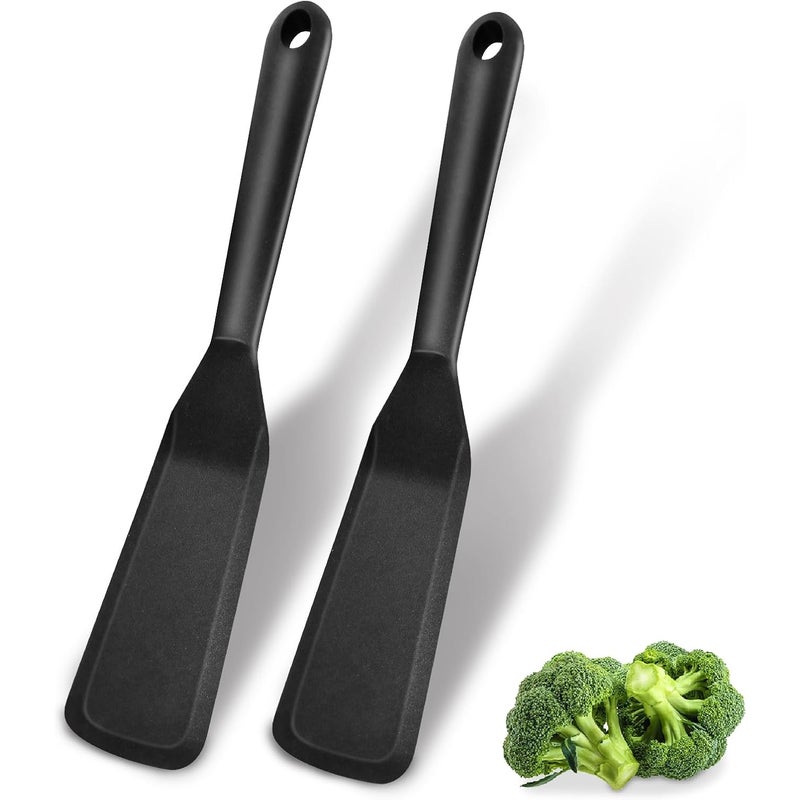 silikonowe szpatułki z powłoką nieprzywierającą i odporne na ciepło do gotowania ryb, naleśników i jajek (czarne)