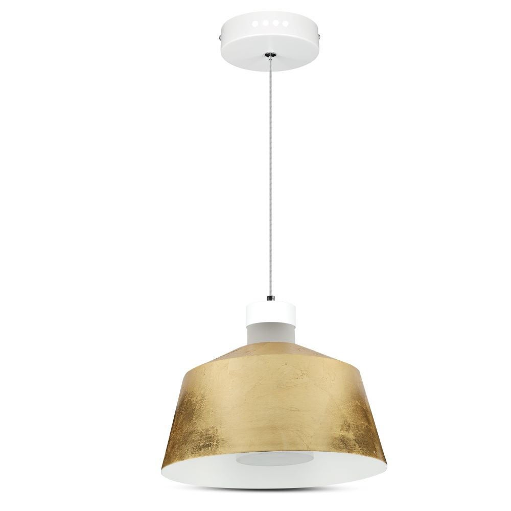 Lámpara Colgante LED 7W (Acrílico) Cubierta Oro Ø250mm 4000K VT-7445