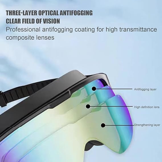 Lunettes de natation pour adultes, protection UV, étanches, champ de vision clair et large, avec sangles réglables, 2 pièces. - 7