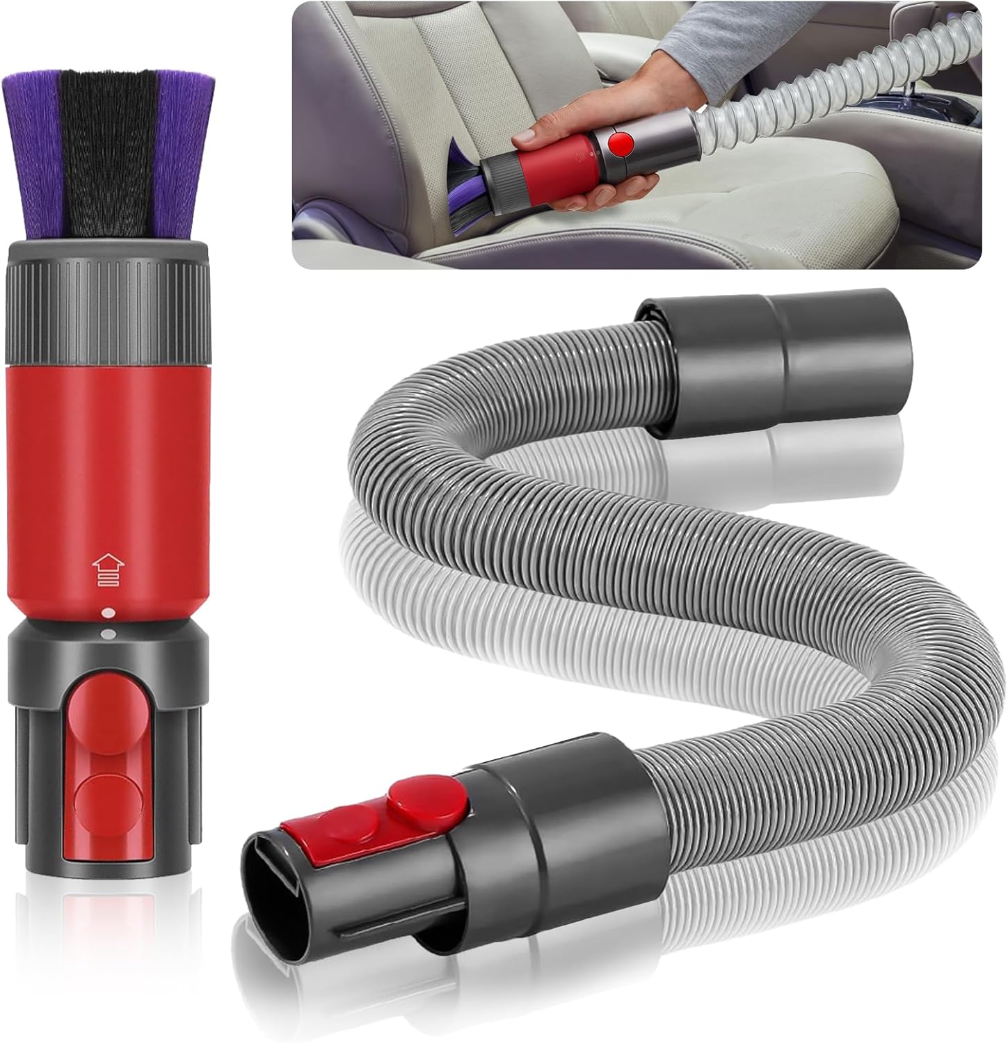 2 perii antizgârieturi pentru Dyson V7 V8 V10 V11 V15, cu furtun extensibil flexibil