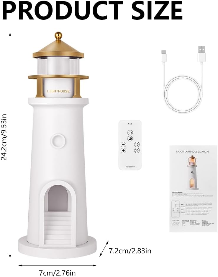 Lámpara faro lunar con control remoto y Bluetooth, proyector de luz de ...