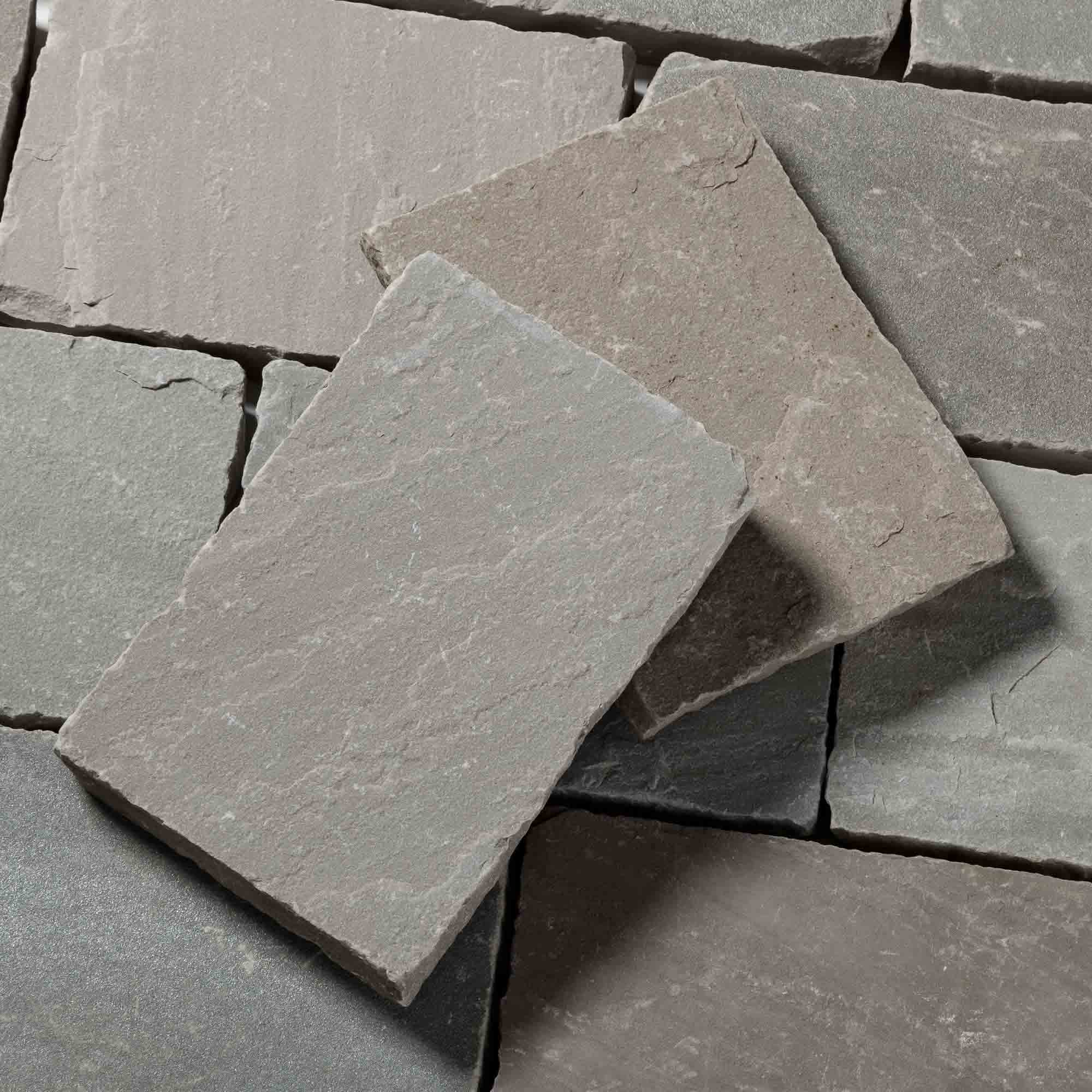 Pavé Grès Kandla Gris 20x14x2-2,5 cm (vendu au m² - 30 pavés/m²) - RO'MA NATURE - 3