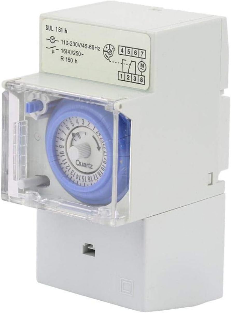 Wyłącznik czasowy, analogowy mechaniczny wyłącznik czasowy, 16 A 110-230 V 24 godziny, sterownik ręczny/automatyczny, przełącznik czasowy