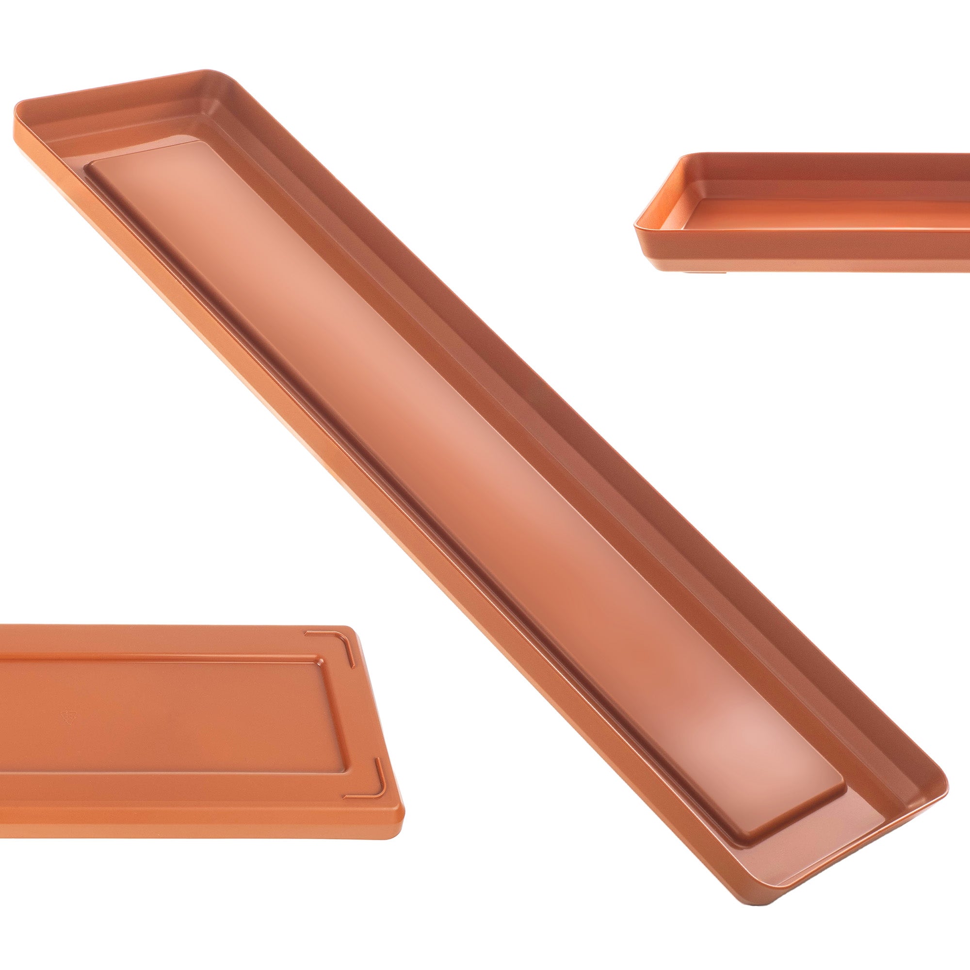 PODSTAWKA POD DONICZKĘ DONICĘ 50cm TACKA PROSTOKĄTNA CEGLASTA PLASTIKOWA