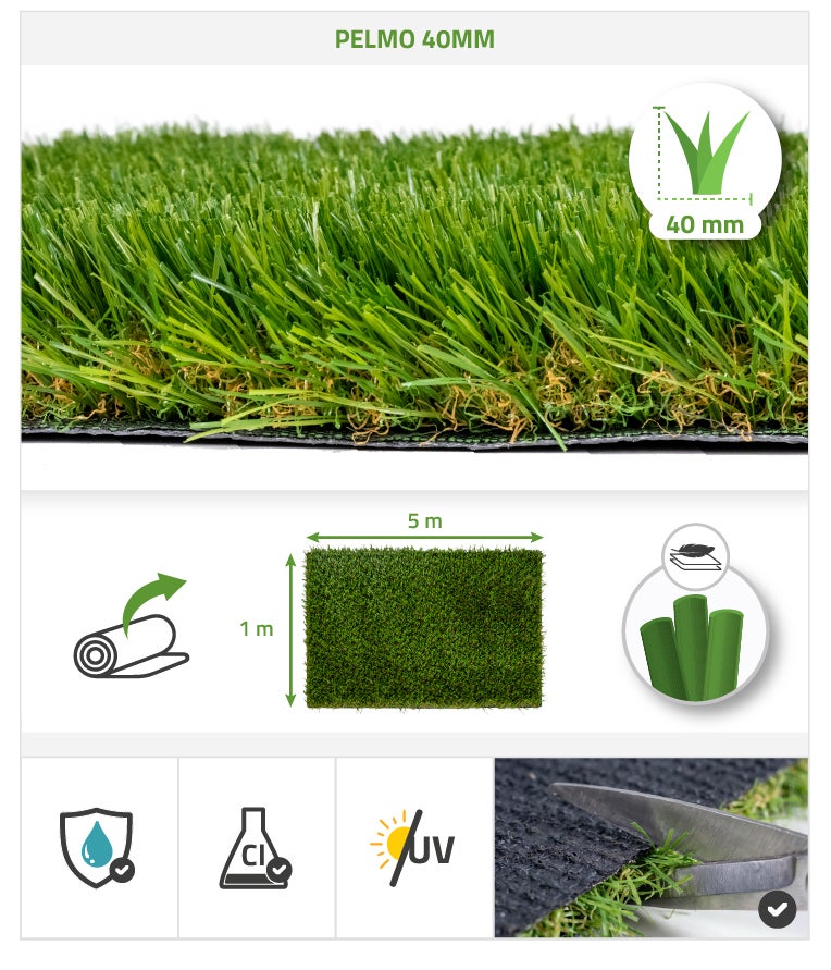 Erba sintetica PELMO 1m x 5m - 40mm - 2