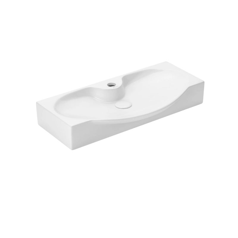 Umywalka nablatowa Uptrend KIKI biały połysk, z otworem na baterię 1 szt.