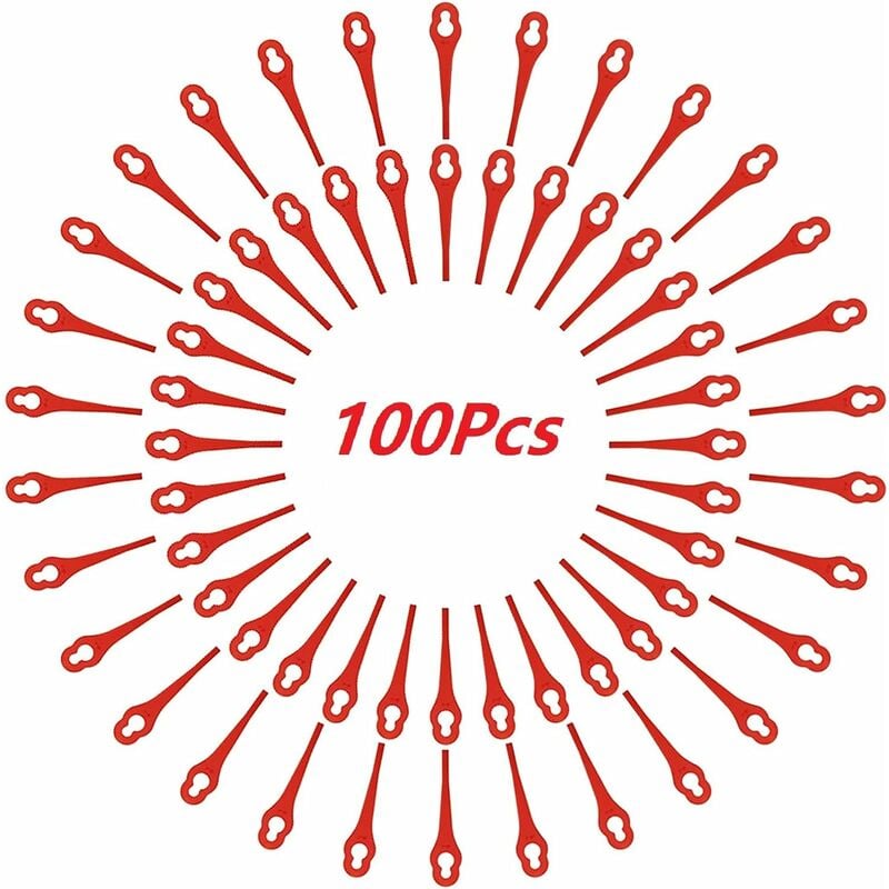 Lot de 100Pcs Lames de Rechange Coupe Bordure LIDL,Gros Trou 10mm,Petit Trou 5mm - 5