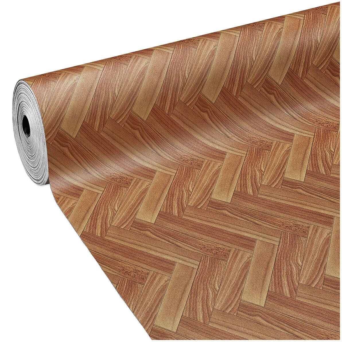 Suelo en pvc 100x550 cm revestimiento rollo de vinilo 31 dimensiones parquet en espina de pescado (e)