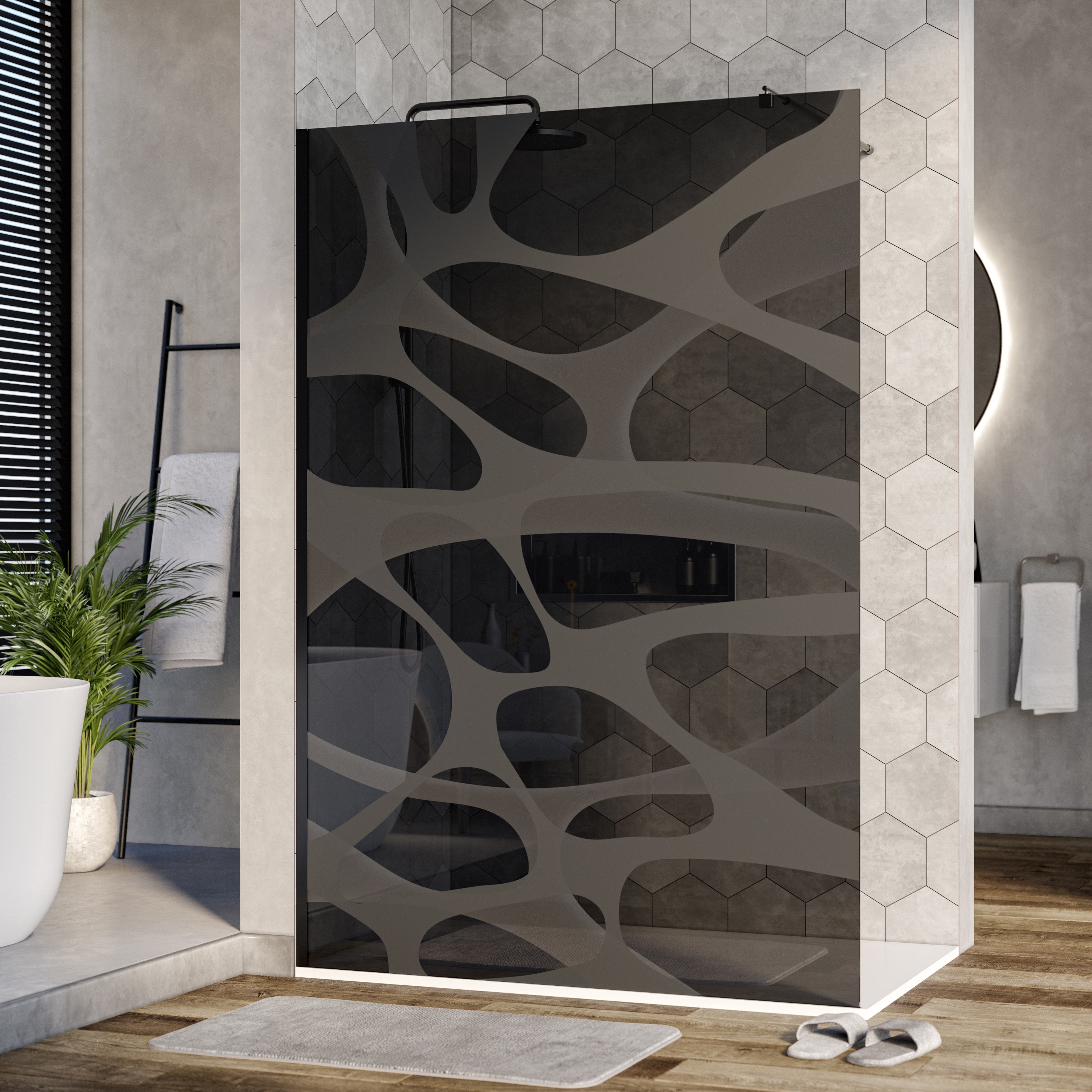 Bernstein Ścianka prysznicowa 10mm Walk-In EX101 matowy wzór 140x200 cm