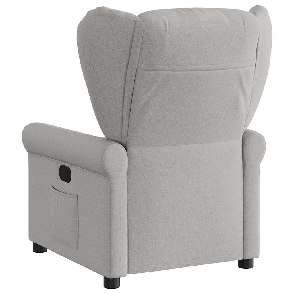 Fauteuil de télévision | Fauteuil inclinable électrique gris nuage tissu CFW292588 - 6