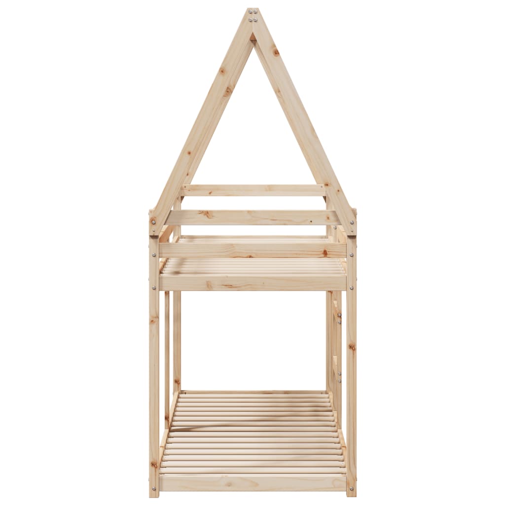 Lit superposé avec toit 75x190 cm bois de pin massif - 5