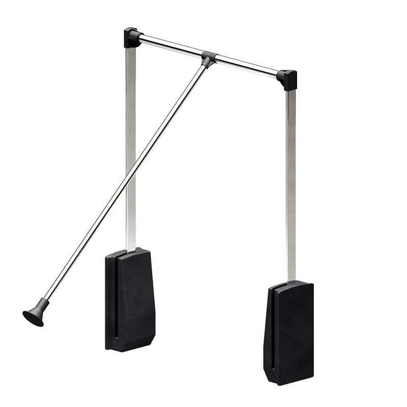 Barre De Penderie Relevable Extensible - Longueur Réglable 830-1150 Mm - Portée Max 10 Kg - Pour Armoire Et Placard