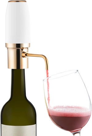 Aérateur De Vin électrique Rechargeable - Décanteur Et Verseur Automatique - 2 Modes (75ml Ou Continu) - Cadeau œnologie