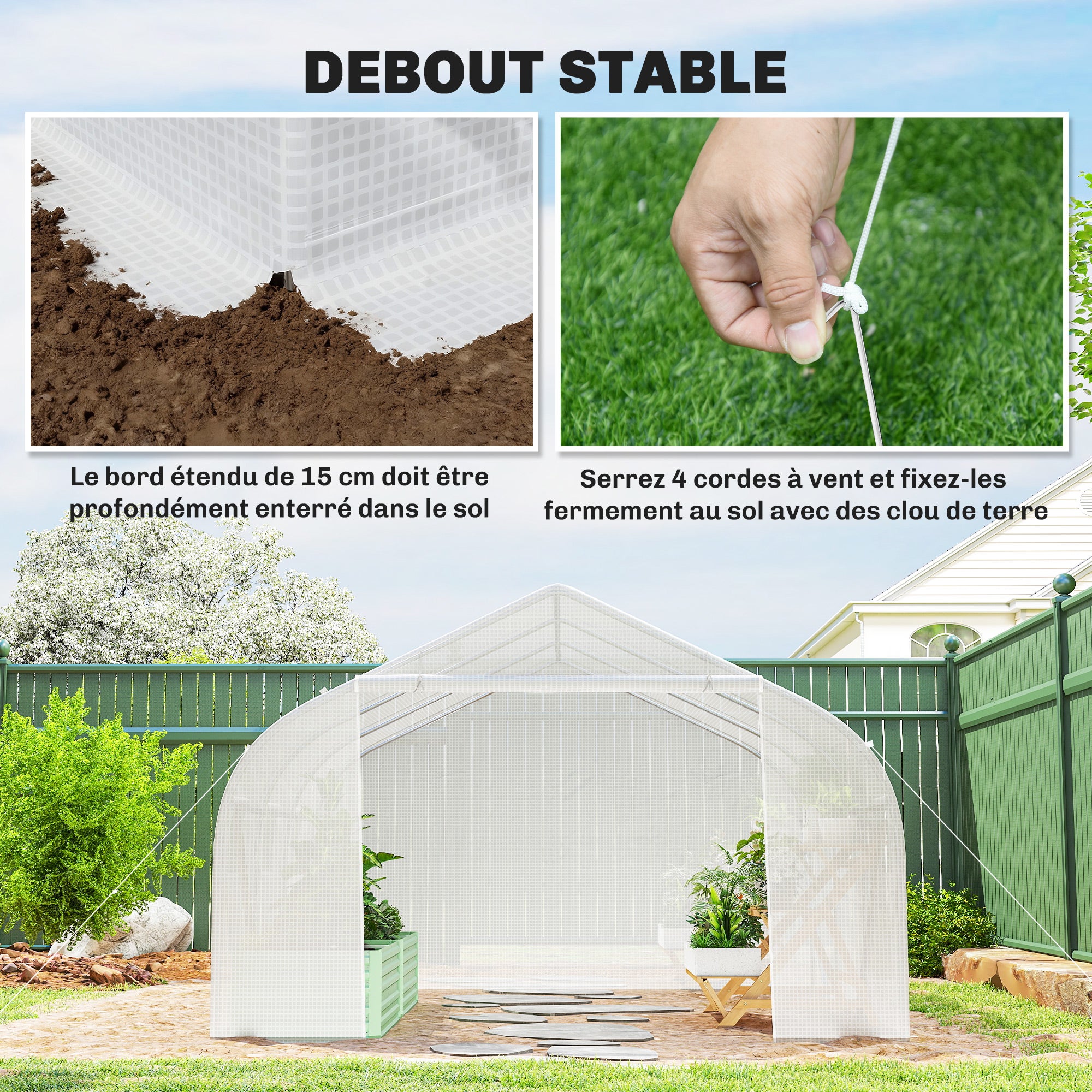 Serre de jardin Plastique Outsunny - 5